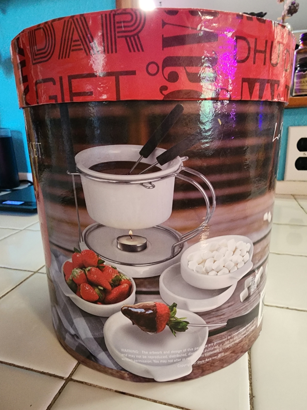 White Ceramic Chocolate Fondue Set By La Regalo